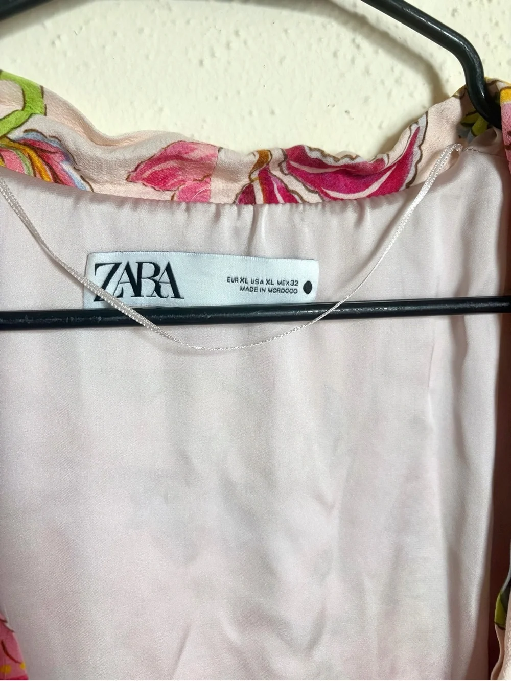 Zara Floral Satin Kimono Robe - Picture 6 of 9